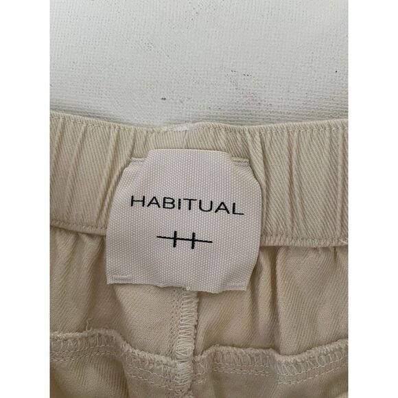 Habitual Size S Cargo Utility Pants Womens Khaki Tan Pockets Pull On Jogger - Picture 6 of 7